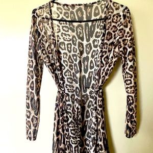 Leopard pattern Cardigan | Size: Small | Color: Brown |